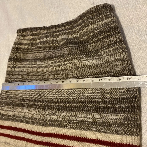 Kyber Outerwear Thick Wool Knitted MiniS kirt Sz8 Heritage Stripe Cabin Cottage - Picture 11 of 12